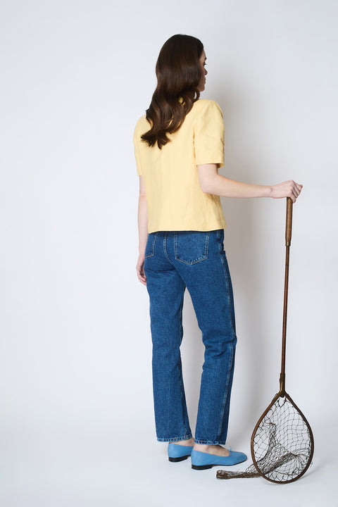 Lemon Sorbet Short-Sleeved Blazer