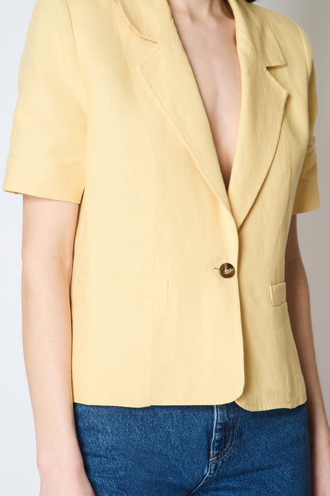 Lemon Sorbet Short-Sleeved Blazer