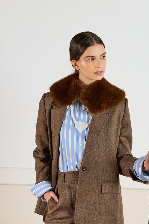 Butterscotch Fur Collar