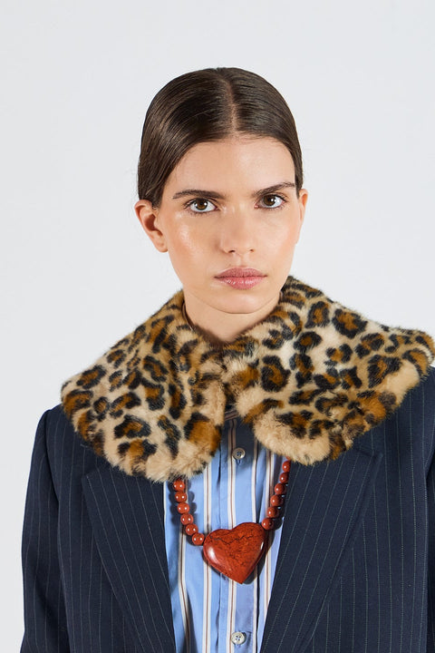 Cinnamon Swirl Fur Collar