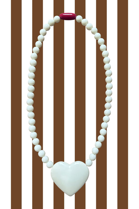 Cream Heart Necklace