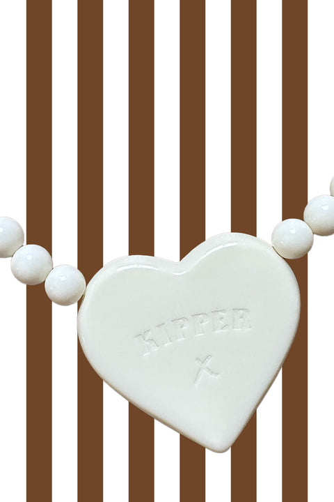 Cream Heart Necklace