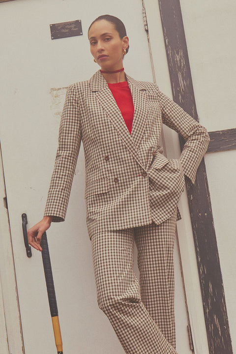 Rum & Raisin Double Breasted Blazer