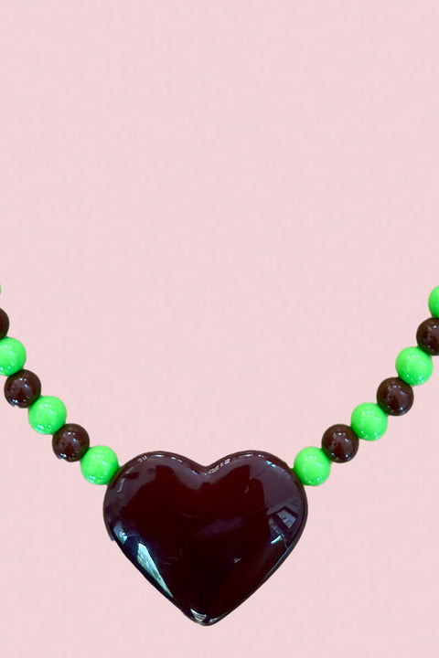 Mint Choc Chip Heart Necklace