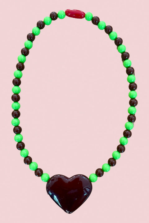 Mint Choc Chip Heart Necklace