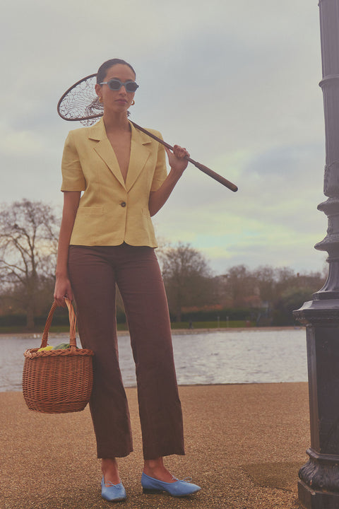 Lemon Sorbet Short-Sleeved Blazer