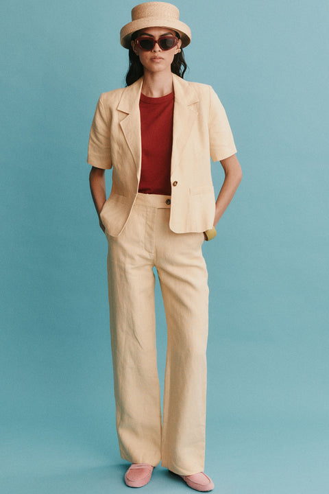 Lemon Curd Short-Sleeved Blazer