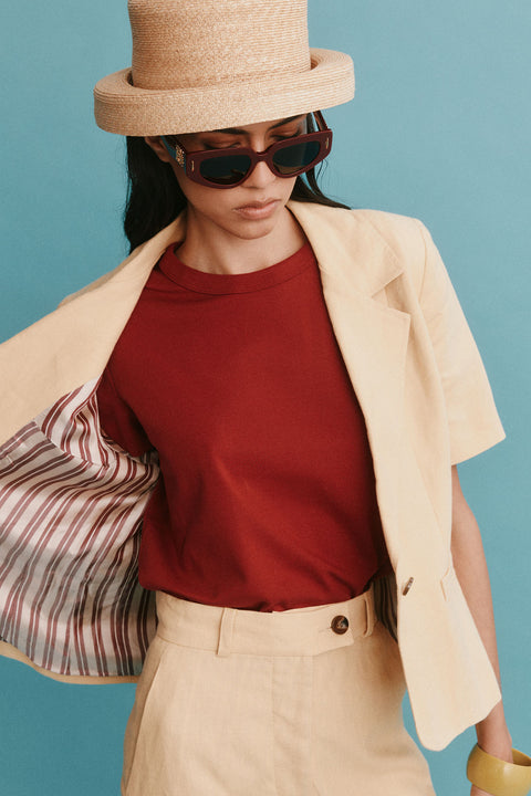 Lemon Curd Short-Sleeved Blazer