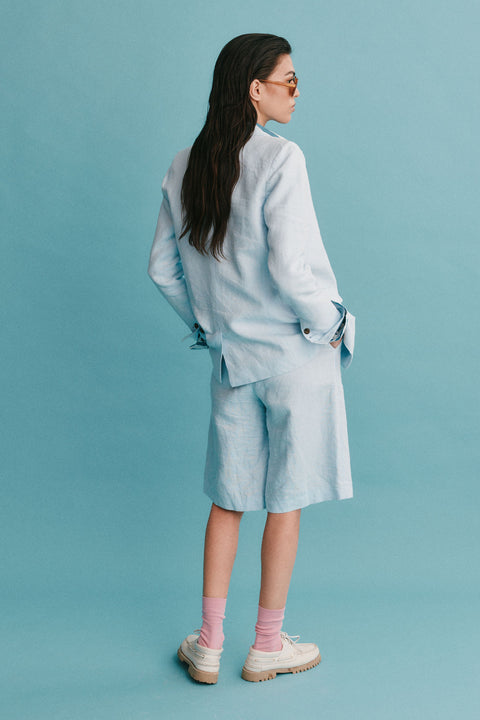 Mint Cream Bermuda Short Suit