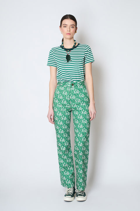 Apple Sour LIBERTY Soft Flared Trousers