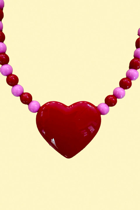 Strawberry Sundae Heart Necklace