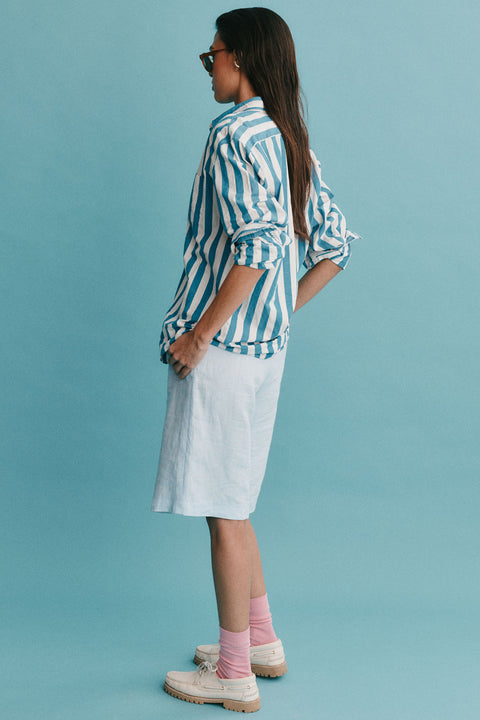 Mint Cream Bermuda Shorts