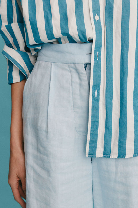 Mint Cream Bermuda Shorts