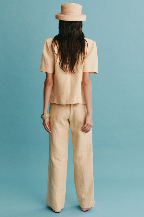 Lemon Curd Short-Sleeved Blazer