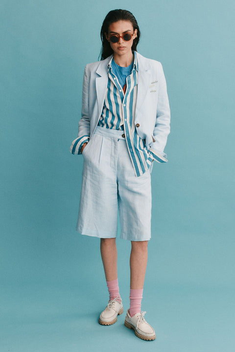 Mint Cream Bermuda Shorts